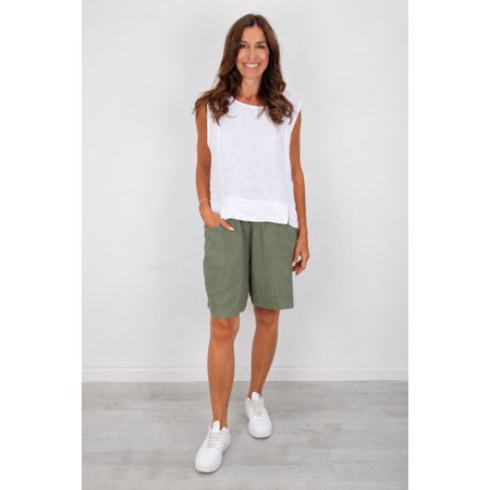 Amazing Woman Orla Khaki Linen Shorts - Green