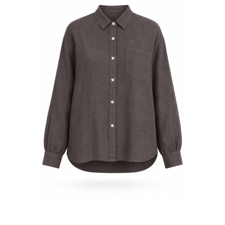 Amazing Woman Filippa Dark Mud Linen Shirt - Beige