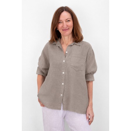 Amazing Woman Filippa Fango Linen Shirt - Brown