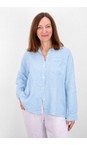 Amazing Woman Ice Blue Filippa Ice Blue Linen Shirt  