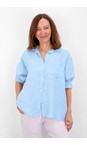 Amazing Woman Ice Blue Filippa Ice Blue Linen Shirt  