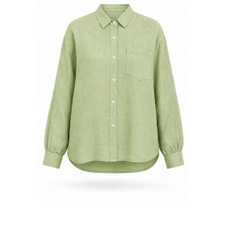 Amazing Woman Filippa Leek Linen Shirt - Green