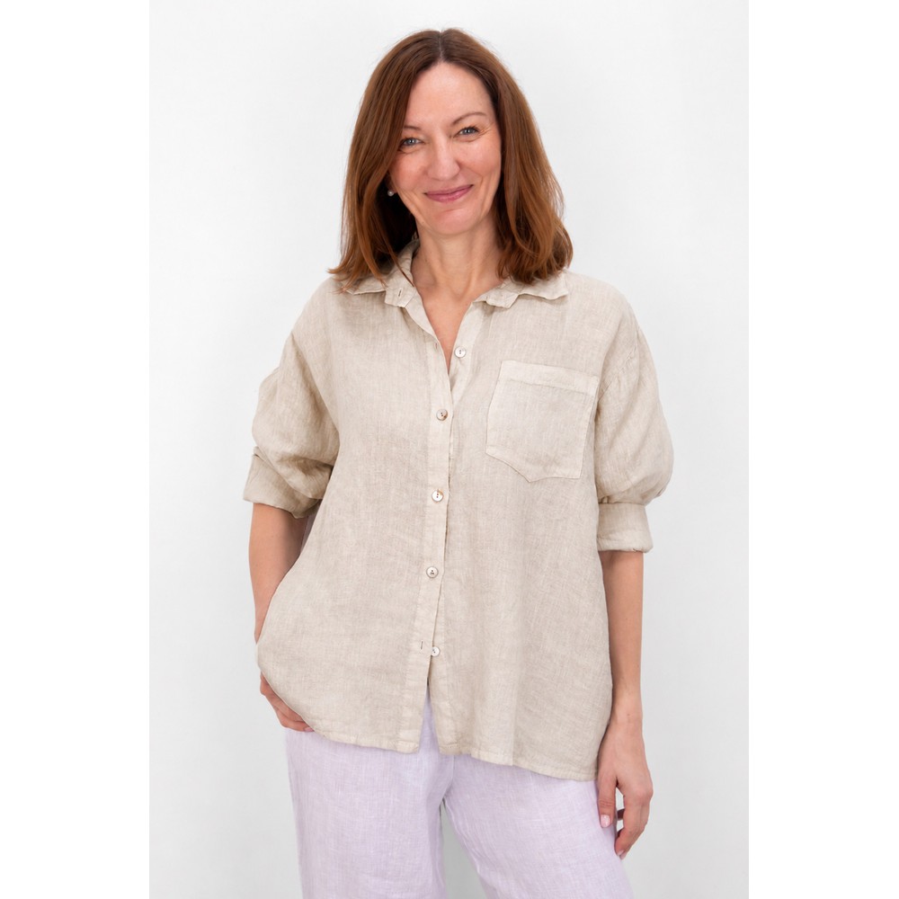 Amazing Woman Filippa Natural Linen Shirt Natural