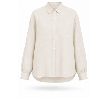 Amazing Woman Filippa Natural Linen Shirt - Beige