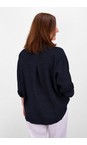Amazing Woman Navy Filippa Navy Linen Shirt  