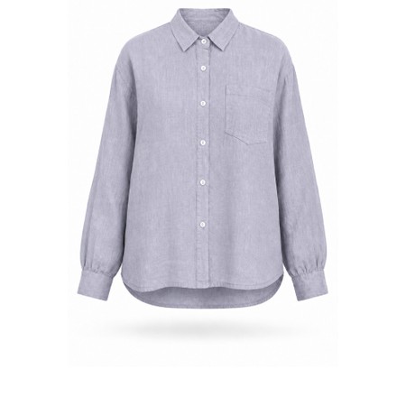 Amazing Woman Filippa Pearl Linen Shirt - Off-White