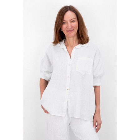 Amazing Woman Filippa White Linen Shirt - White