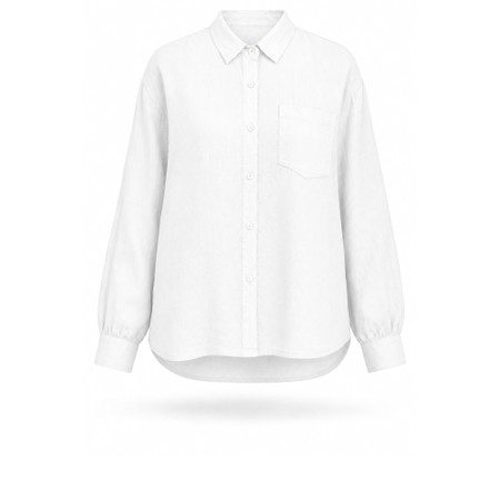 Amazing Woman Filippa White Linen Shirt - White