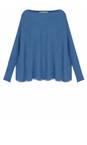 Amazing Woman Summer Blue Fringe Round Neck Knit Jumper  