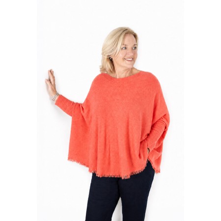 Amazing Woman Fringe Round Neck Knit Jumper - Orange