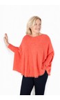 Amazing Woman Summer Orange Fringe Round Neck Knit Jumper  