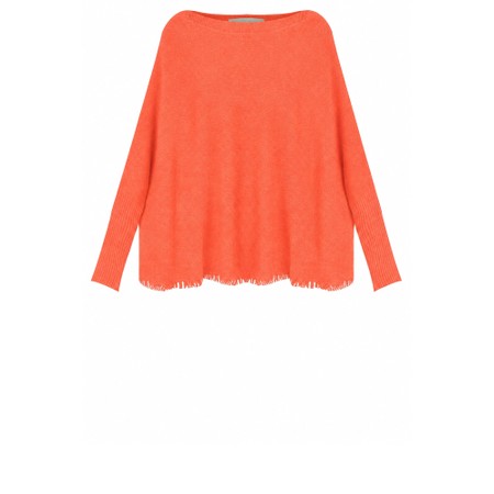 Amazing Woman Fringe Round Neck Knit Jumper - Orange