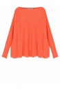 Amazing Woman Summer Orange Fringe Round Neck Knit Jumper  