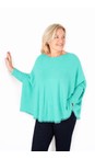 Amazing Woman Summer Turquoise Fringe Round Neck Knit Jumper  