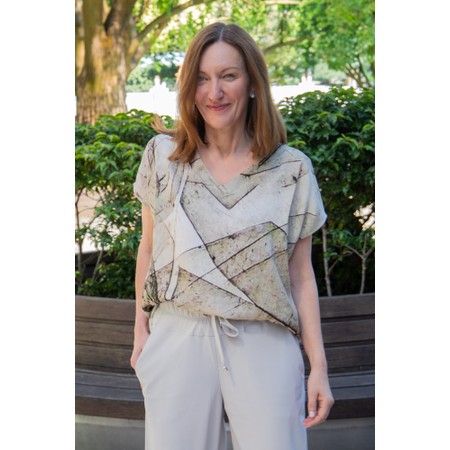 Naya Naya Graphic Print Top - Grey