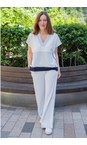 Naya Silver / French Blue Naya Contrast Pocket Top  