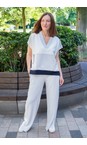 Naya Silver / French Blue Naya Contrast Pocket Top  