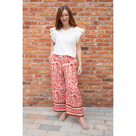 Foil It's Only Natural Prowl Linen Print Pant - Red
