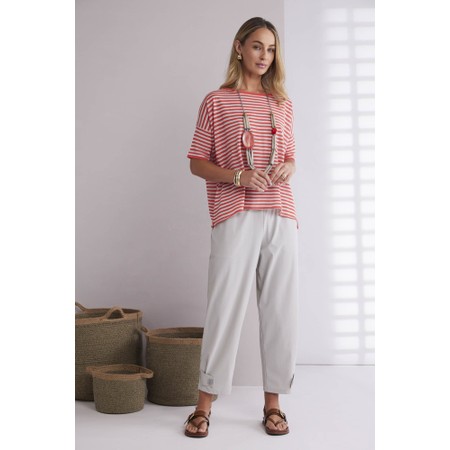 Naya Naya Ash Slim Leg Tab Trouser - Grey