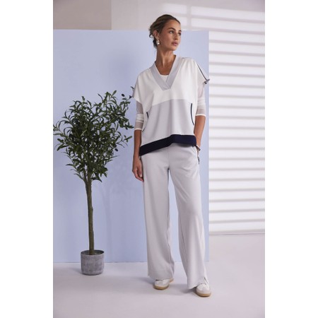Naya Naya Contrast Panel Trouser - Blue