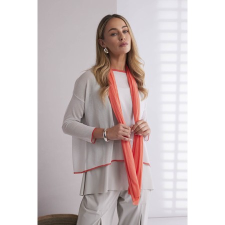 Naya Naya Contrast Rib Knit Top - Orange