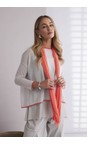 Naya Camellia Naya Contrast Rib Knit Top  