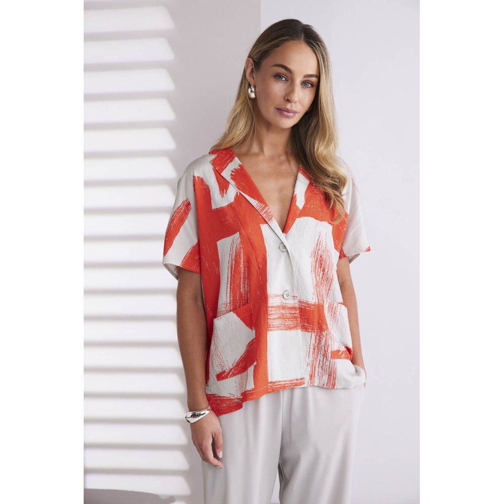 Naya Naya Paintwork Print Shirt Camellia