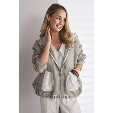 Naya Naya Hooded Drawstring Jacket - Grey