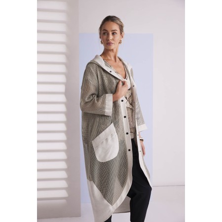 Naya Naya Mesh Hooded Coat - Grey