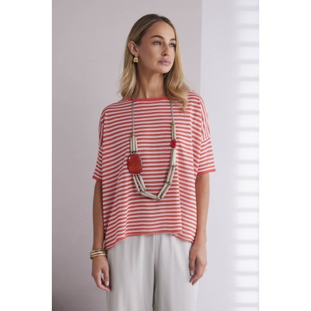 Naya Naya Striped Knit Top - Orange