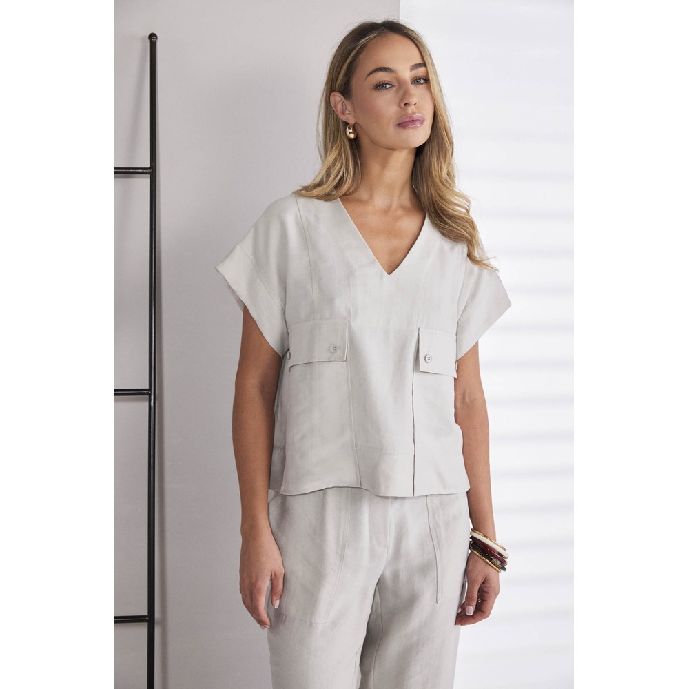 Naya Naya Patch Pocket Top Ash
