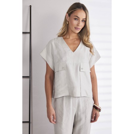 Naya Naya Patch Pocket Top - Grey