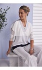 Naya Silver / French Blue Naya Contrast Pocket Top  