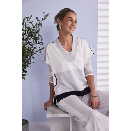Naya Naya Contrast Pocket Top - Blue