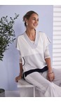 Naya Silver / French Blue Naya Contrast Pocket Top  