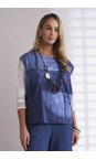 Naya Denim Blue Naya Semi Circle Print Top  