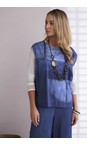 Naya Denim Blue Naya Semi Circle Print Top  