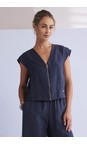 Naya Eclipse Naya Zip Through Pocket Detail Top  