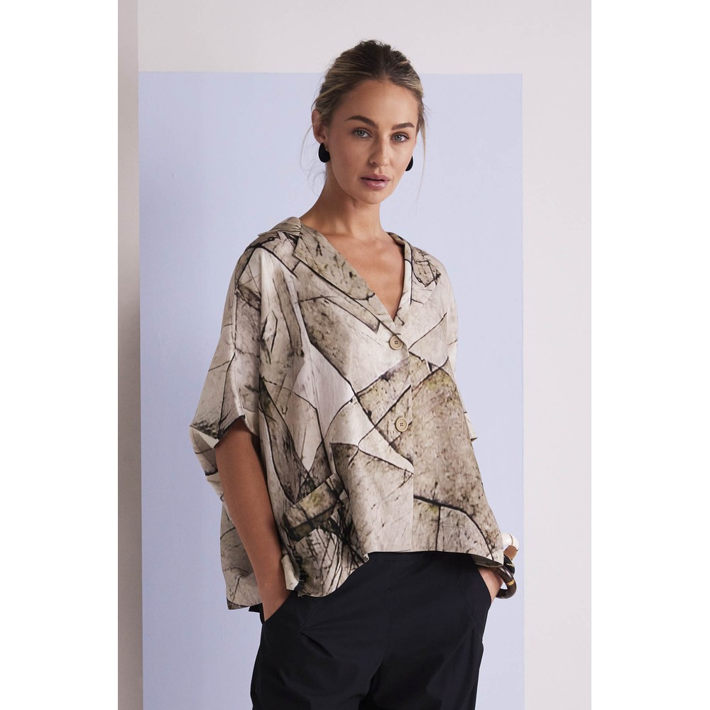 Naya Naya Graphic Print Jacket Ash