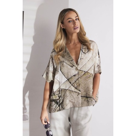Naya Naya Graphic Print Jacket - Grey