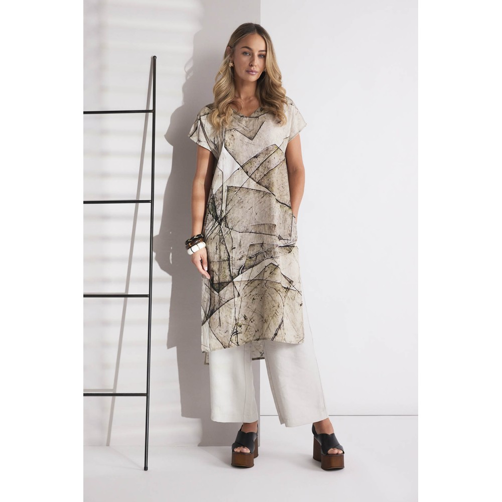 Naya Naya Graphic Print Dress Ash