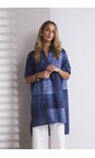 Naya Denim Blue Naya Semi Circle Print Tunic Shirt  
