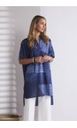 Naya Denim Blue Naya Semi Circle Print Tunic Shirt  