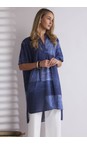 Naya Denim Blue Naya Semi Circle Print Tunic Shirt  