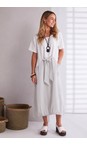 Naya OffWhite / Ash Naya Off White And Ash Contrast Belted Dress  