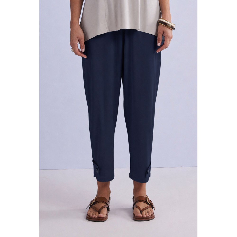 Naya Naya French Blue Slim Leg Tab Trouser French Blue