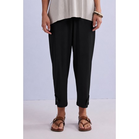 Naya Naya Black Slim Leg Tab Trouser - Black