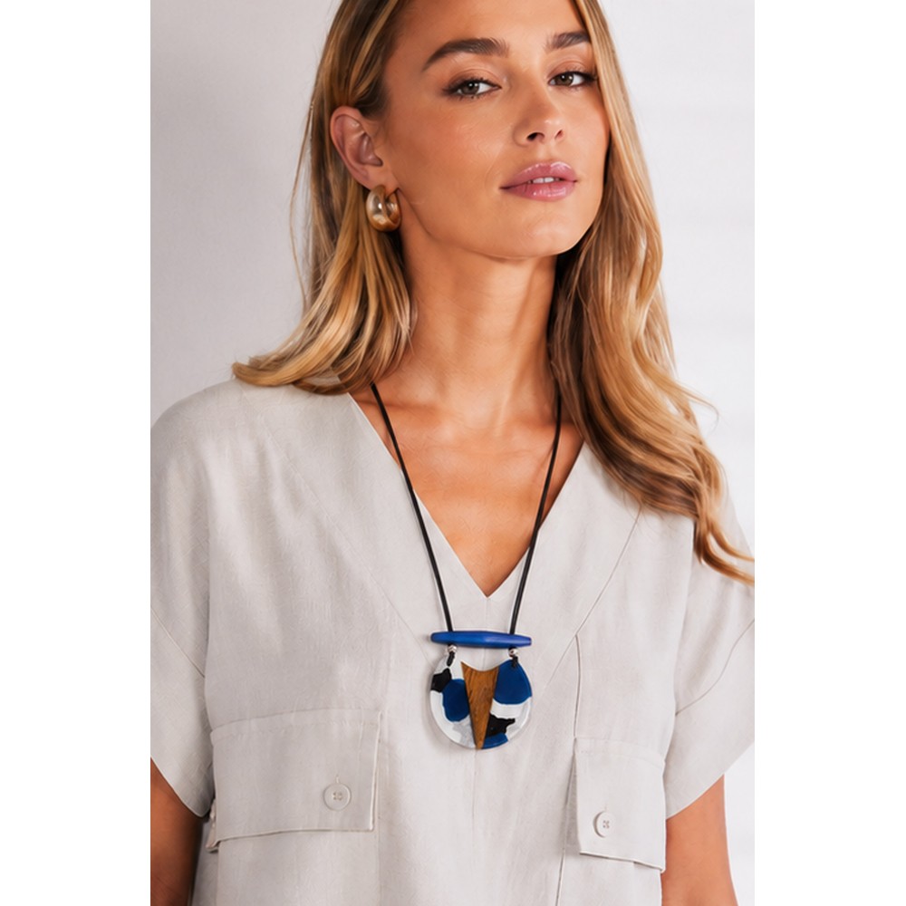 Naya Naya Stone Necklace Denim Blue
