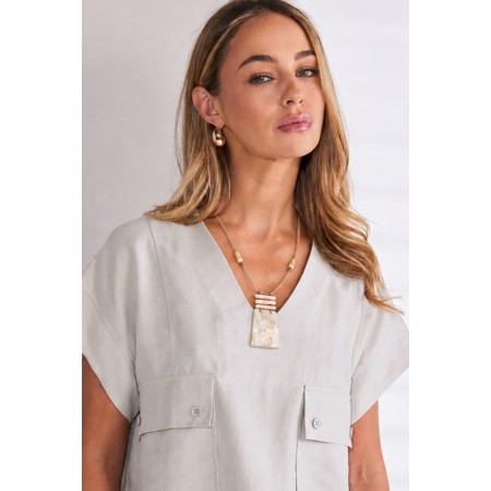 Naya Naya Marbled Necklace - Beige