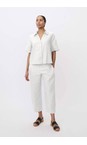 Masai Clothing White  Iryssa White Solid Linen Shirt  